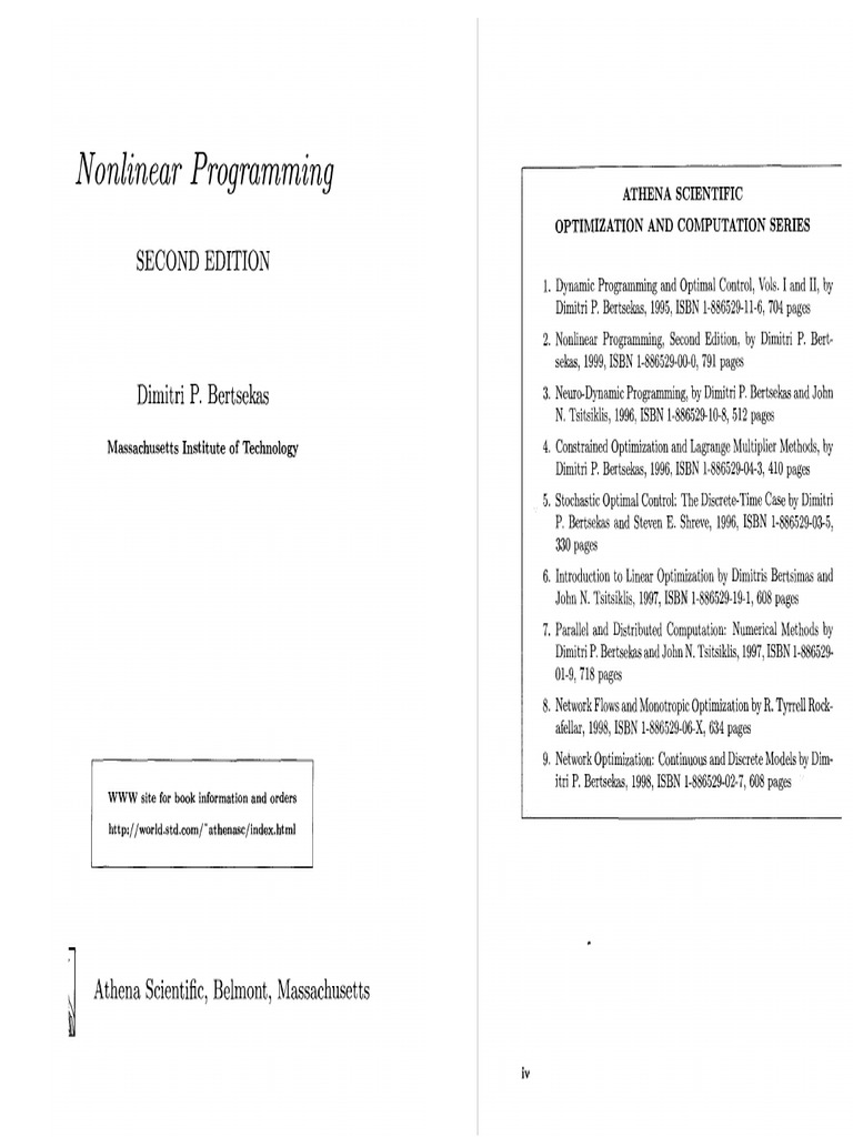 Nonlinear programming 2pagespersheet pdf