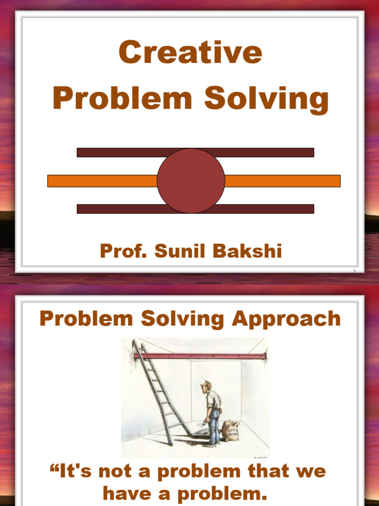 Creative Problem Solving - Sunil Bakhshi | PDF | Brainstorming ...