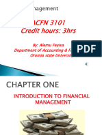 Financial Management One CH One