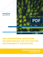 ECIIA - ESG Governance Questions Boards Should Ask To Lead The Sustainability Transition