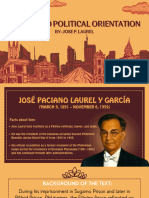 Moral and Political Orientation Jose P. Laurel