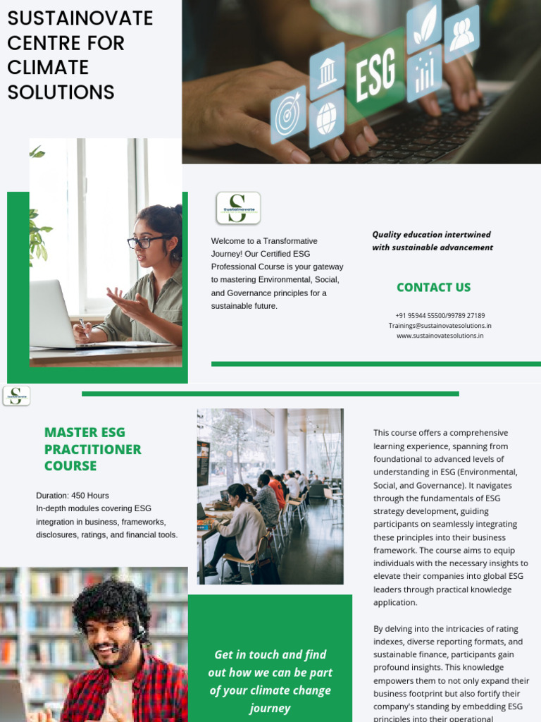 Master ESG Principles for Sustainability | PDF | Business | Natural ...