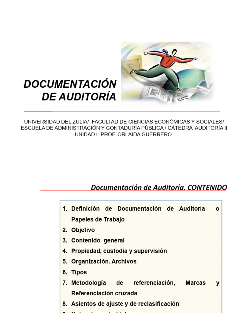 Unidad I. Documentación de Auditoría | PDF | Auditoría | Contralor