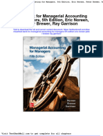 Full Test Bank For Managerial Accounting For Managers 5Th Edition Eric Noreen Peter Brewer Ray Garrison PDF Docx Full Chapter Chapter