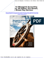 Full Test Bank For Managerial Accounting For Managers 5Th Edition Eric Noreen Peter Brewer Ray Garrison 3 PDF Docx Full Chapter Chapter