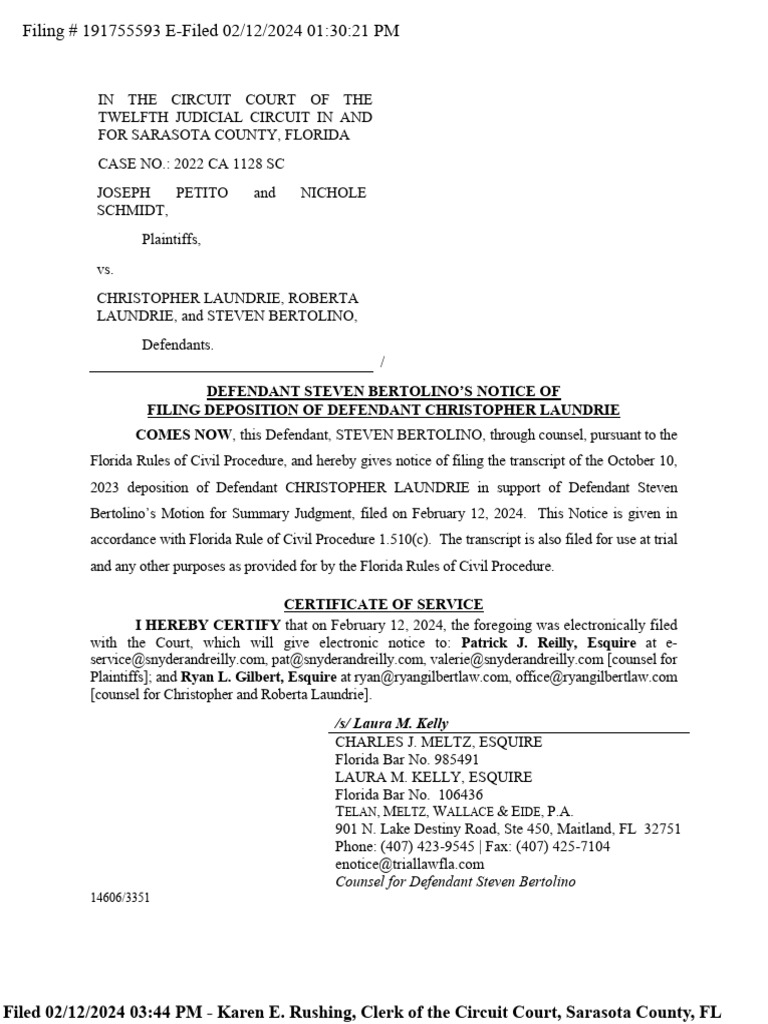 Laundrie deposition pdf deposition law virginia circuit court