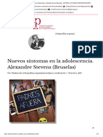 Nuevos Síntomas en La Adolescencia. Alexandre Stevens (Bruselas) - ESCUELA LACANIANA DE PSICOANÁLISIS