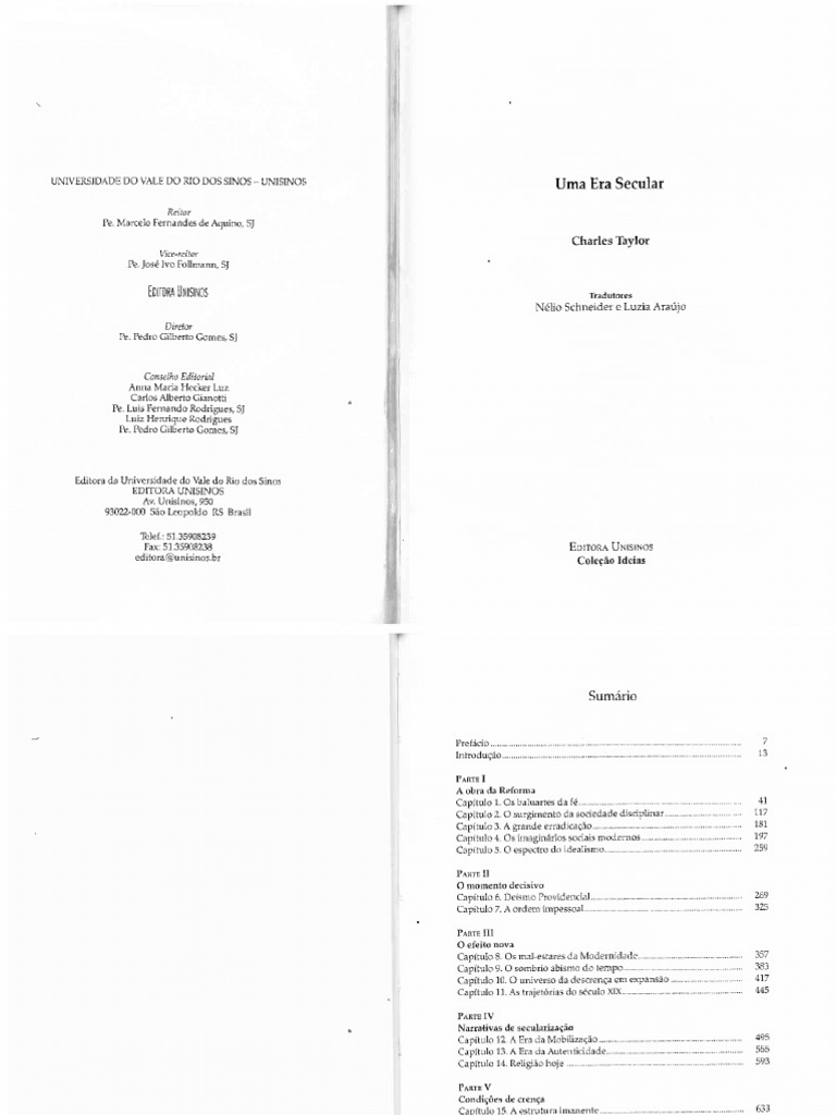 A Era Secular: Reflexões de Taylor | PDF | Deus | Fé