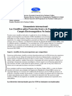 Llamamiento Internacional Frente A Las Radiaciones No Ionizantes