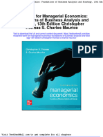 Test Bank For Managerial Economics: Foundations of Business Analysis and Strategy, 13th Edition Christopher Thomas S. Charles Maurice