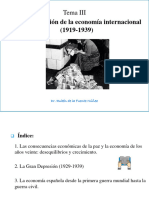 Tema 3. La Desintegración de La Economía Internacional (1919-1939) - Dr. Rubén de La Fuente Núñez (Avance)