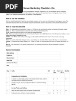 Windows 2008 R2 Hardening Checklist