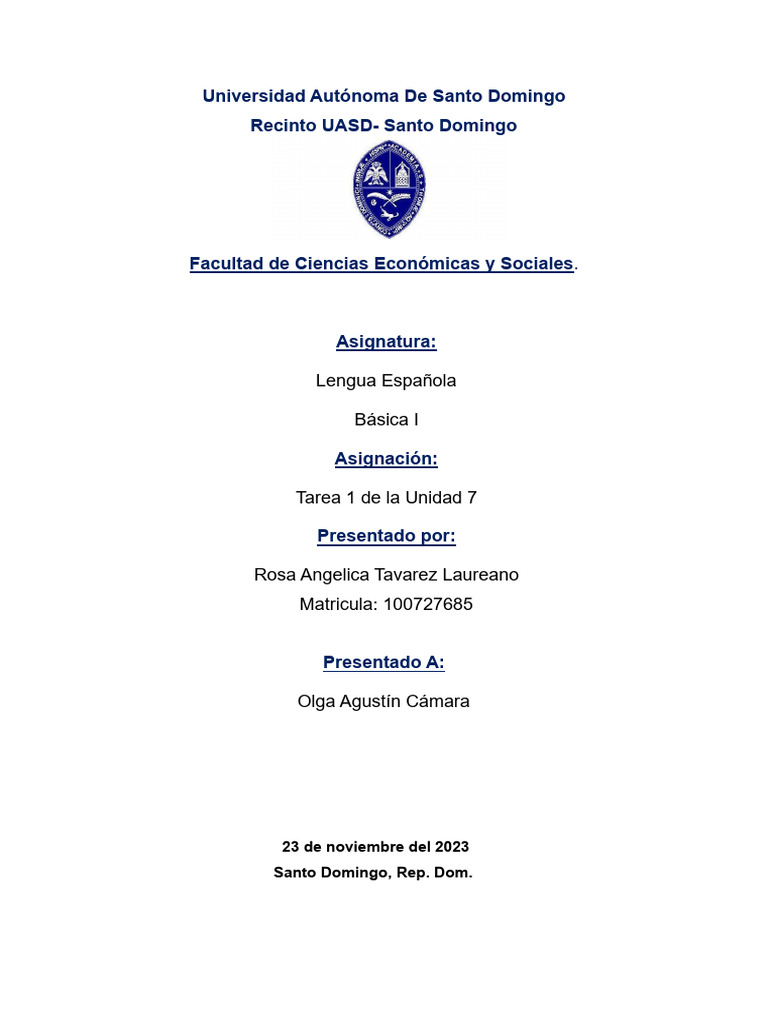 Tarea 1 Unidad 7 Letra I Pdf