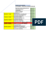 Relacion de Horario Aplazado