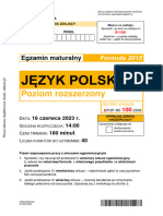 Jezyk Polski 2023 Czerwiec Matura Stara Rozszerzona