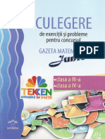 Carti Culegere Gazeta Matematica Junior Clasele 3 4 Ed Dph