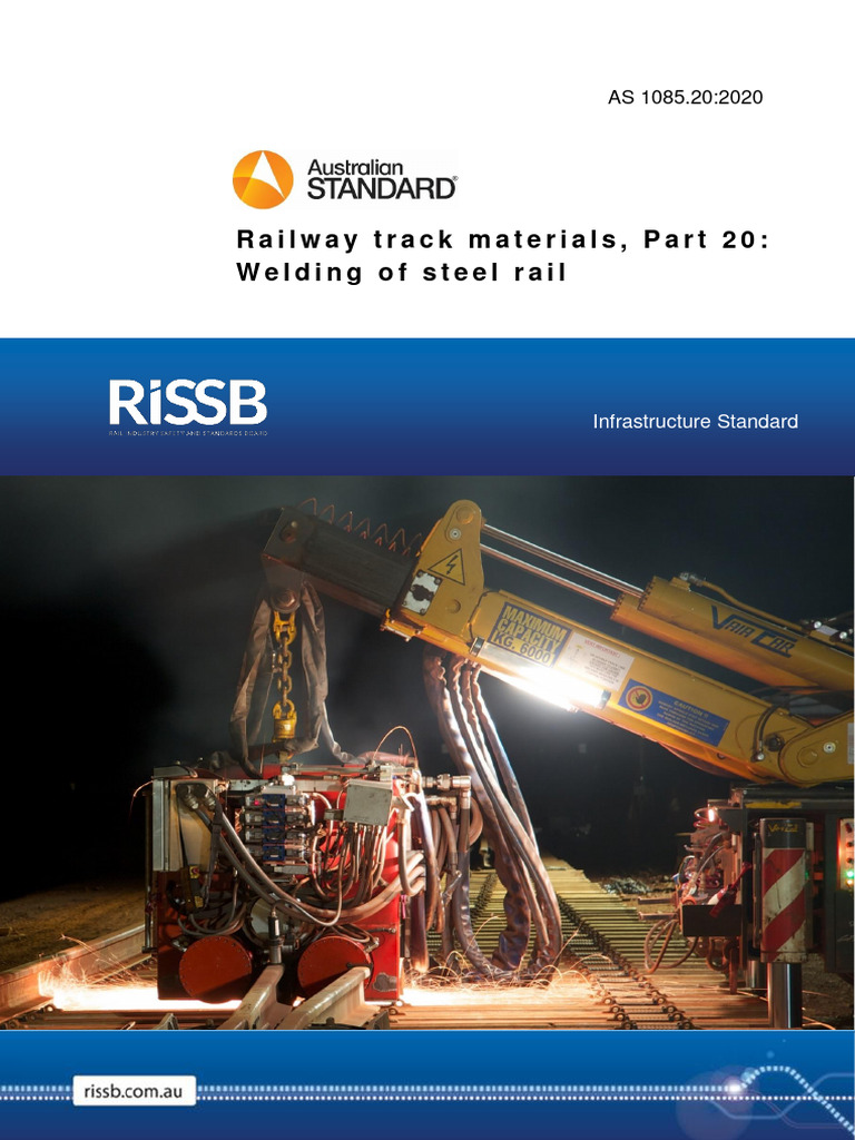 AS 1085.20-2020 Railway Track Materials, Welding | PDF | Construction ...