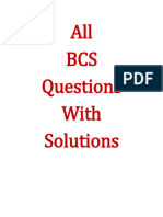 All BCS Questions With Solutions