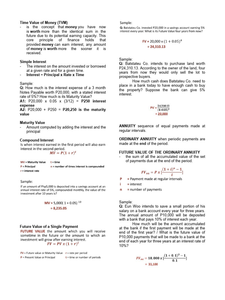 FM Topic 2B Chapter 2B Topic 3 Printable | PDF | Interest | Interest Rates
