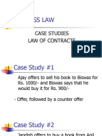 (SOLUTIONS) Case Studies - Law of Contracts