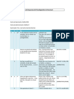 Ejemplo Registro de Respuestas Del Psicodiagnóstico de Rorschach Nancy Aguirre