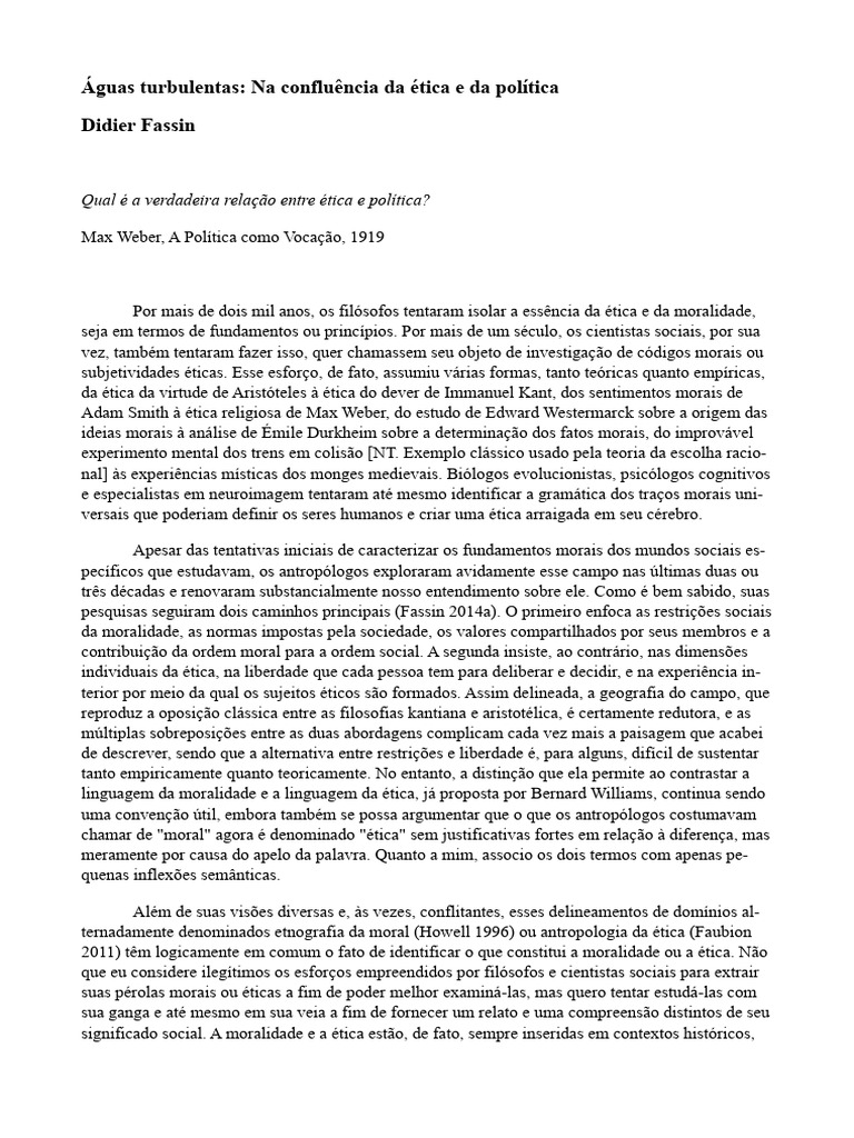 Ética e Política: Uma Análise Confluente | PDF | Muammar Gaddafi ...