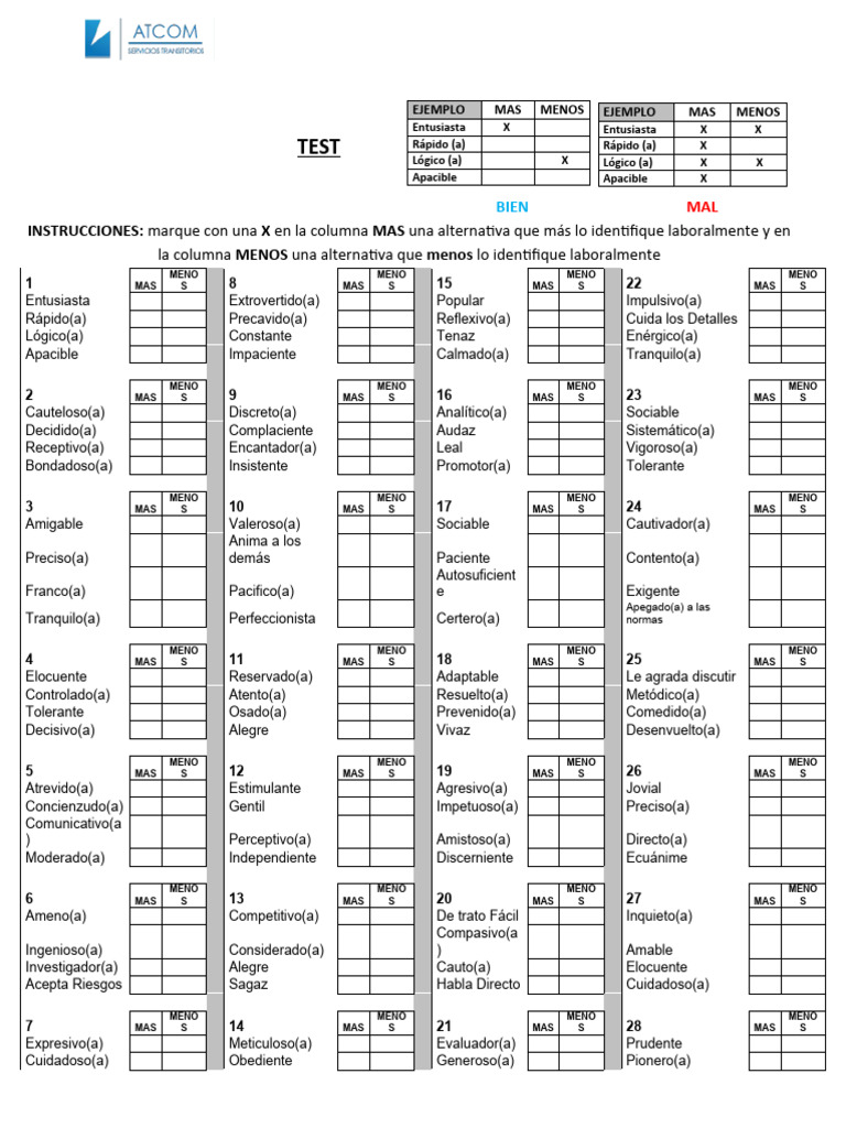 Test Administrativos | PDF