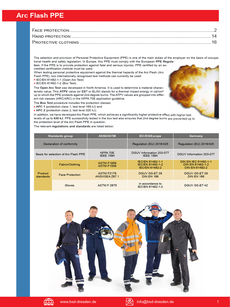 Arc Flash PPE Standards and Selection Guide | PDF | Personal Protective ...