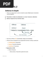 SANS 401.2: Defense In-Depth