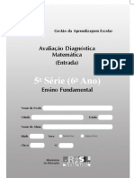 Avaliação Diagnóstica Matemática 5a Série