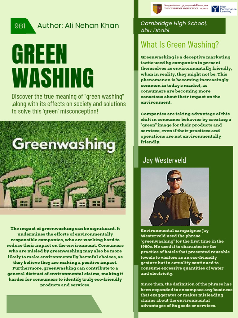 The 'Green' Scandal Green Washing | PDF | Sustainable Development ...
