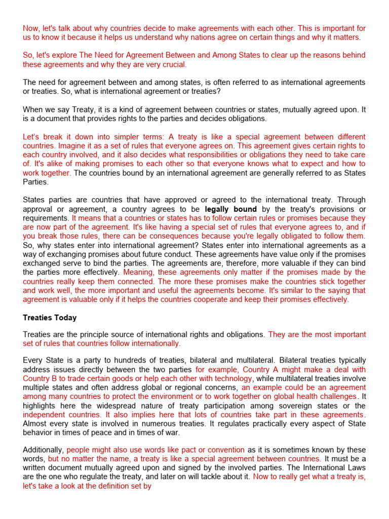 Importance of International Treaties | PDF | Treaty | International Law