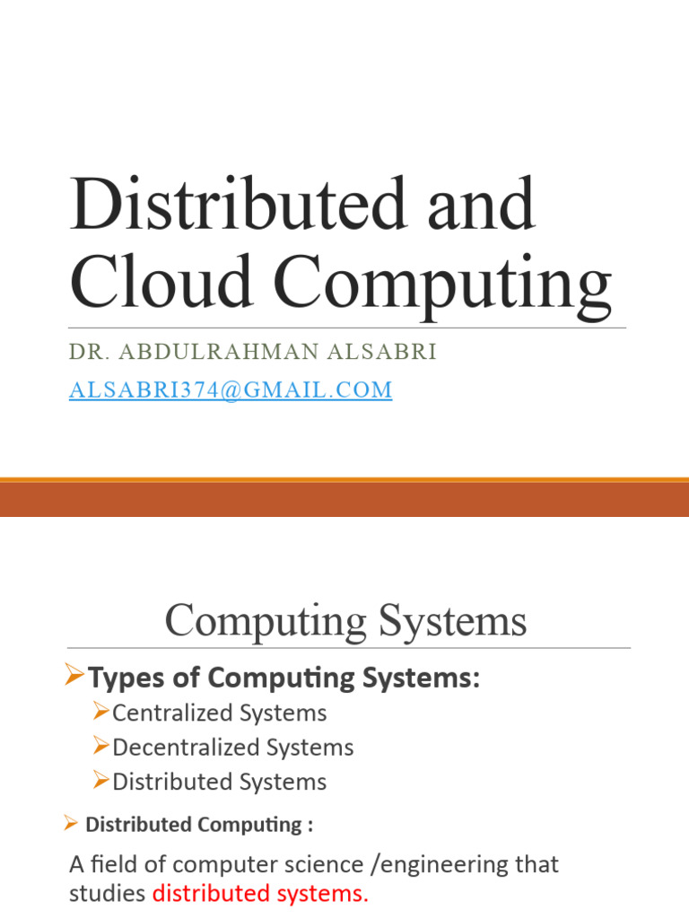 Lecture 1-introduction to distributed computing | PDF | Computer ...