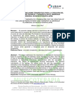 Elementos Del Encuadre Terapéutico para La Creación Del Vínculo Entre Paciente y Terapeuta en El Abordaje PL