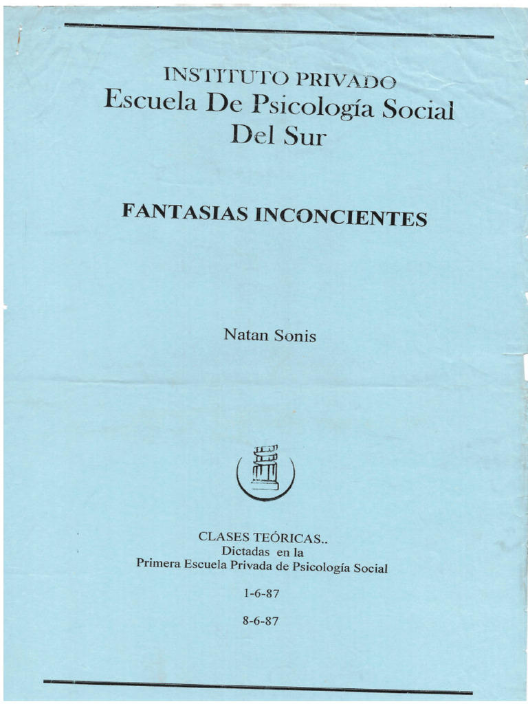 Fantasía Inconsciente | PDF