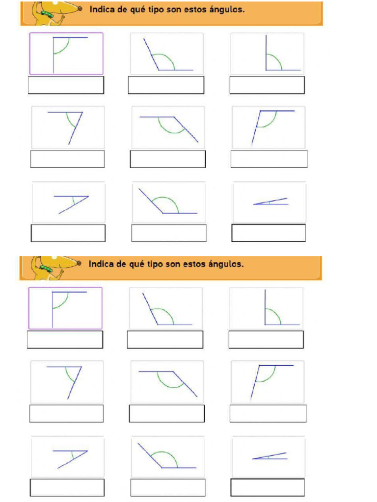 Angulos Hoja de Trabajo | PDF