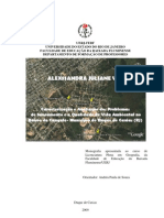 Caracterização e Avaliação dos Problemas  de Saneamento e a Qualidade de Vida Ambiental no Bairro do  Cangulo- Município de Duque de Caxias (RJ) 