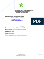 Bibliografía Recomendada para El Técnico Implementación Y Mantenimiento de Equipos Electrónicos Industriales Sede Puerto Gaitán