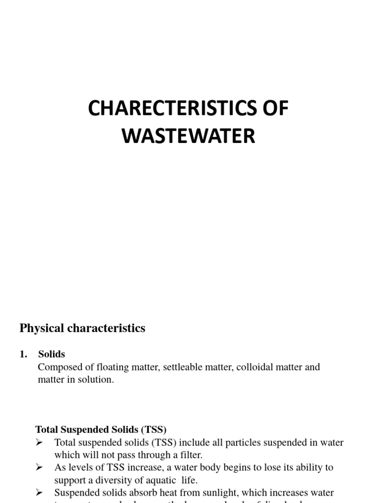 Wastewater Characteristics Overview | PDF | Alkalinity | Water