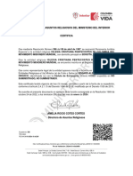 Certificado Ministerio Del Interior