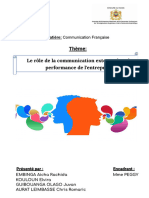 Le Rôle de La Communication Externe Dans La Performance de L'entreprise