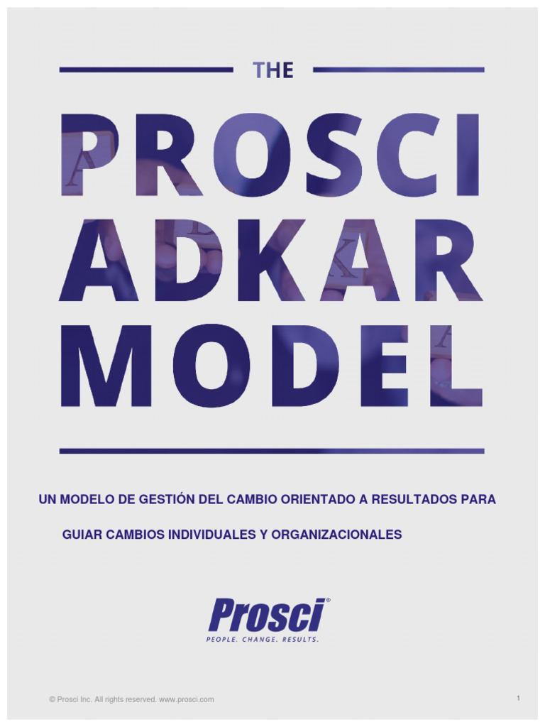 The Prosci Adkar Model Ebook Pdf Software Motivación