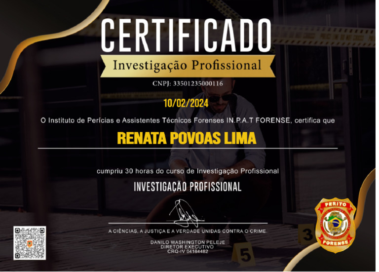 certificado investigador e detetive inpat | PDF