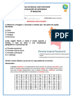 Avaliação de Geografia 4b