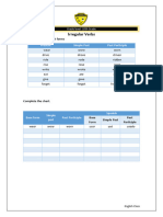 Irregular and Regular Verbs 10th