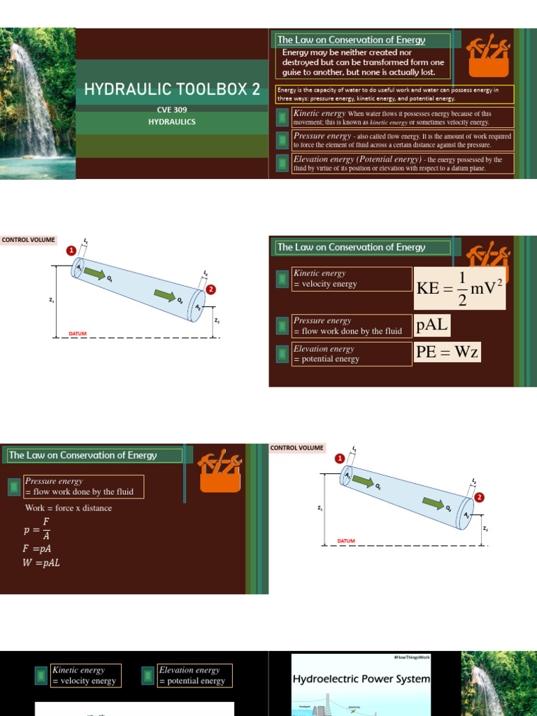 5HydraulicsToolbox2 PDF Potential Energy Energy