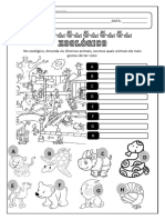 Atividades ANIMAIS Palavras Personagens Caça