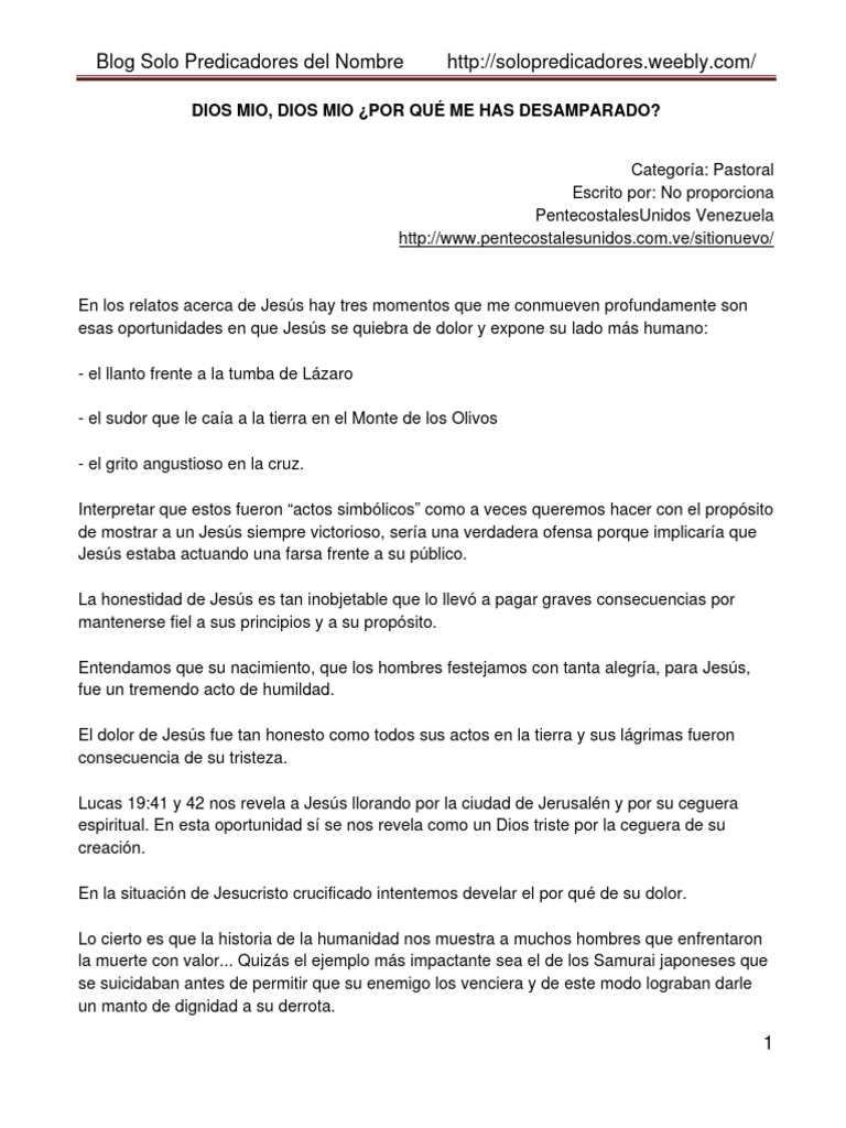 Dios mio dios mio pdf jes s pecado