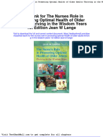 Test Bank For The Nurses Role in Promoting Optimal Health of Older Adults Thriving in The Wisdom Years 1st Edition Jean W Lange