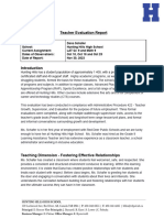 Dana Schafer - Teacher Evaluation Report 1 - 2023-24